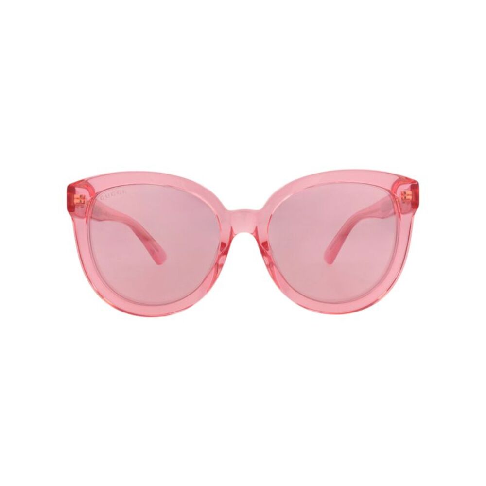 Gucci Round-Frame Recycled Acetate Sunglasses Pink Womens